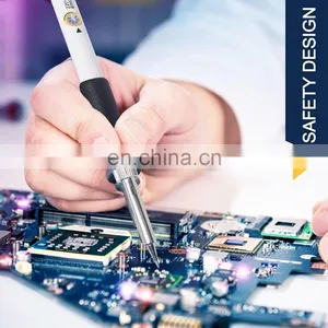 12 Pieces Set Adjustable Temperature Soldering Iron Kit 60w /110v With 5 Bonus Tips in Various Sizes thumbnail-3