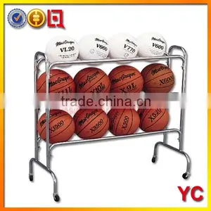 12 Ball Wide Floor Standing Metal Basketball Rack thumbnail-1