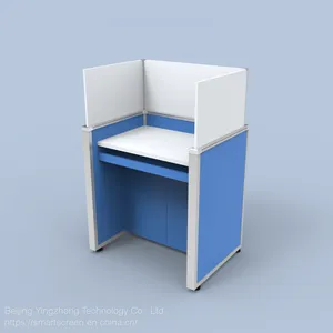 Height Adjustable Office Computer Desk Anti-peeping Study Carrel Desktop Panels Test Center Table Library Cubicle thumbnail-1