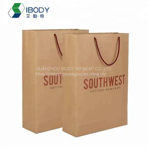 Kraft Paper Shopping Bag With Handle Custom Cheap Logo Printing Recycling Takeaway Food Packaging Bag thumbnail-4