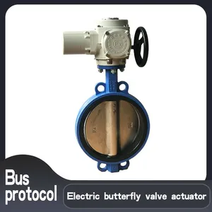 Electric Butterfly Valve Electric Actuator DN15 Electric Flow Valve for Cement Plant thumbnail-1