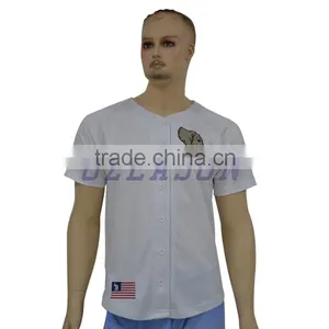 Custom Short Sleeve Baseball Uniform Sublimated Dri Fit Blank Baseball Jersey thumbnail-5