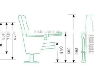 Good Price Auditorium Armchair HJ58A-L thumbnail-2
