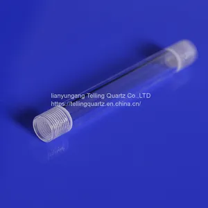Quartz Tube With Thread Mouth At Both Ends Screw Stread Quartz Glass Tube thumbnail-5