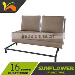 Fabric Leisure Three Folded Sofa Bed With 2 Back Pillows thumbnail-3