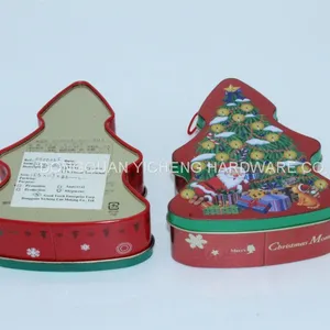Christmas Tree Tin Box Chocolate Candy Gift Packaging Tin Box thumbnail-3