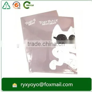 Carton Printed a4 Size L Shape Plastic File Folder for Promotion Gift thumbnail-1