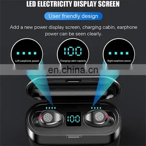 2000mAh Touch F9 9D Stereo BT5.1 True Wireless Headphones Headset Earbuds LCD Waterproof Noise Reduction Wireless Earphone F9 thumbnail-5