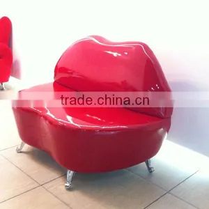 Replica Red PU/Italian Genuine Leather Glossy Lips Shape Sofa ,bocca Sofa, PU Kiss Sofa thumbnail-1