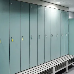 Горячее предложение. Коммерческий компактный ламинат с древесной текстурой, прочный, водонепроницаемый HPL шкаф для школьников thumbnail-1