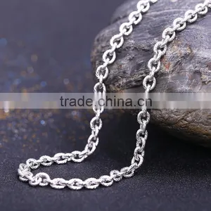 Simple Design Fashion Jewelry Rhodium Plated Cheapcable Chain Necklace thumbnail-2