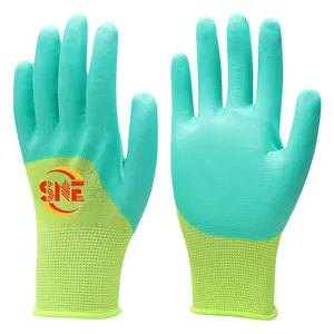 Snellsafety 13 Gauge Polyester Liner 3/4 Latex Foam Breathable Safety Glove thumbnail-1