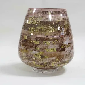Glass Pot Glass Jar Flower Jar Glass Vase Colorful Unique Vase Home Decoration Flower Vase Christmas Vase Gift Set Flower Pot Mosaic Glass Vase thumbnail-5