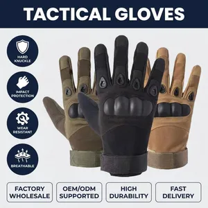 China Gloves Factory Wholesales Heavy Duty Wear Resistant Hard Knuckle Touchscreen Full Finger Outdoor Combat Tactical Gloves thumbnail-3