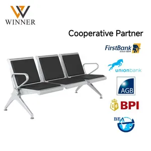 Modern Waiting Area Furniture Airport PU Leather 3-5 Seat Gang Seating Chair Bench for Hospital and Clinic thumbnail-4