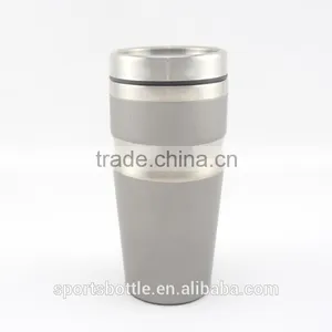 Fashion Office Design Double Wall Steal Inner Travel Mug/ Auto Mug thumbnail-2