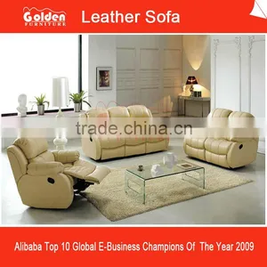 EA36# Lazy Boy 3 Seater Leather Recliner Sofa thumbnail-1