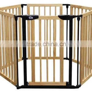 Wooden and Metal Baby Folding Playpen thumbnail-1