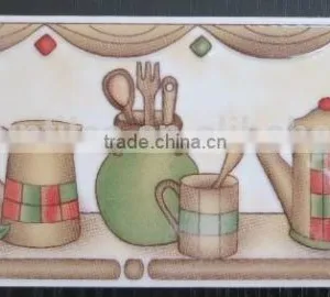 8x25cm Kitchen Listelos Ceramic Border Tiles thumbnail-1