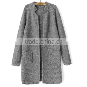 Long Sweater Coat Wool Knitting Wear Lady Winter Cool Warm Cardigan Coat thumbnail-1