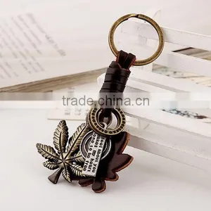 2015 Hot Sale Fashion Punk Men Boys Genuine Leather Keychains Promotional Gift thumbnail-5
