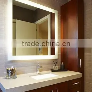Aluminum Framed Led Hotel Bathroom Mirror With Clock Features Supplier's Choice thumbnail-2