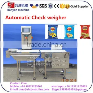 Shanghai Manufacturer BY-XBC Auto Food Bags Check Weigher Machine, Snack Weighing Machine 0086-18321225863 thumbnail-1
