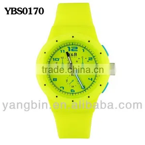 Hot Time Silicone Strap Fashion Custom Brand Unisex Watch Wholesale Products thumbnail-3