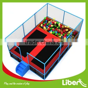 Small Kids Jump Bed With Foam Pit Trampoline Rectangular Sport Play Trampoline Park thumbnail-1