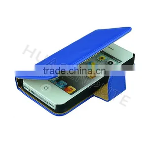 Anti-scratch and Shockproof Leather Phone Case for Iphone4 With Card Holder thumbnail-2
