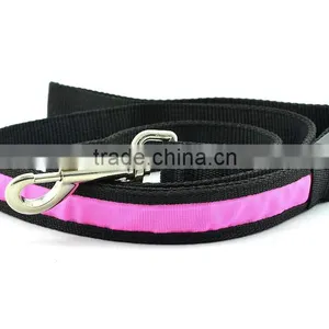Pets Dog Safety Collar 8 Colors LED Leash Rope Belt Flashing Harness Lead Light Black Nylon thumbnail-3