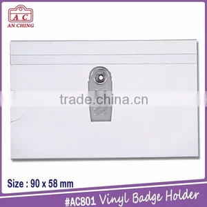 Id Pvc Card Badge Holder With Clipper Customized Size Available thumbnail-1