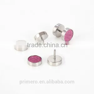 Punk With Circular Needle Dumbbell Mens Tanishq Diamond Earrings thumbnail-2