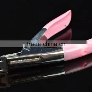 New Pink Blue Or Red Manicure Tool Acrylic UV Gel False Nail Clipper Edge Cutter Tips Art thumbnail-5