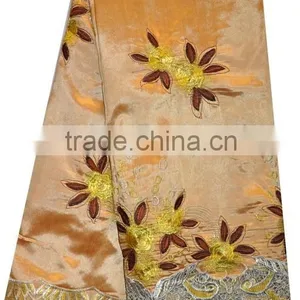 High Quality African Embroidery Flower Silk George for Weeding & Party GK040-4 thumbnail-1
