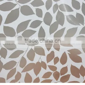 PET Etched Leaves Pattern Transparent Plastic Film Similar to 3M Window Film thumbnail-1