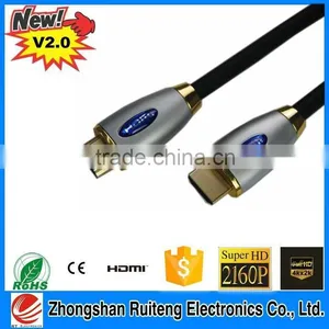 Bulk Hdmi Cable Awm 20276 High Speed HDMI Cable 2.0V With Ethernet, Support 3D, 4K*2K, 24k Gold Plated Cable HDMI China thumbnail-4