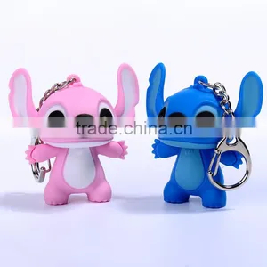 Wholesale Stitch LED Light Flash Keychain With Sound thumbnail-1