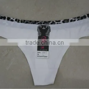 2014 Mature Ladies Contrast Design Leopard Print Tape Laser Cut Panty thumbnail-1