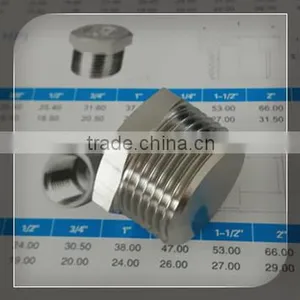 TP 304 Screwed Solid Plug ,1" BSP Taper Thread Hex Solid Plug thumbnail-1