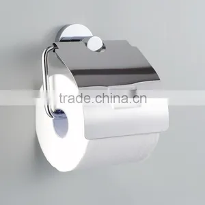 Wall Mounted Round Chrome Plated Toilet Paper Holder Roll Holder Rack Chrome Bathroom Accessories thumbnail-1