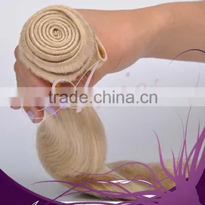100g 613# Blonde Brazilian Human Hair Extensions Body Wave Hair Weft thumbnail-1