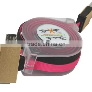 USB Charger Retractable USB Cable Reel Micro USB 2.0 thumbnail-2
