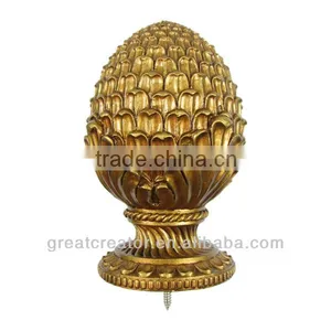 Renaissance Gold Pineapple Large Curtain Rod Finial From China Home Decor Wholesale thumbnail-1