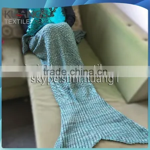 E-cowlboy 2016 Latest Handmade Soft Material Mermaid Tail Shape Blanket With Scales Pattern and Tassels (kids,adults) Quality Choice thumbnail-5