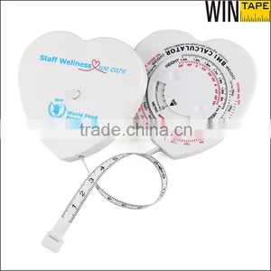 1.5meters Custom Logo Printed Water Proof Flexible Body Fitness Plastic Bmi Calculator Measuring Tape thumbnail-1