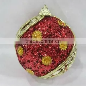 Foam Christmas Ball With Flower Ornament thumbnail-1