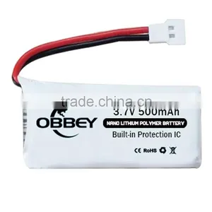 High Quality High Discharge Rate 3.7v 1S 500mah Lipo Battery for the Racer Quadcopter thumbnail-5