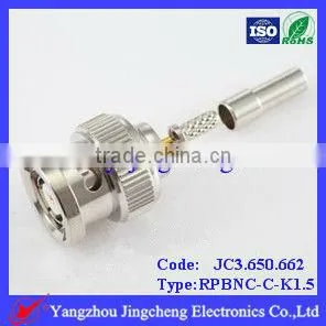 Reverse Polarity BNC Male Body With Female Pin Solder for RG316 RG174 Cable thumbnail-1
