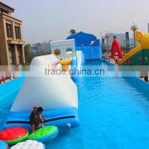 Gaint Outdoor Inflatable Floating Obstacle With Frame Pool thumbnail-2